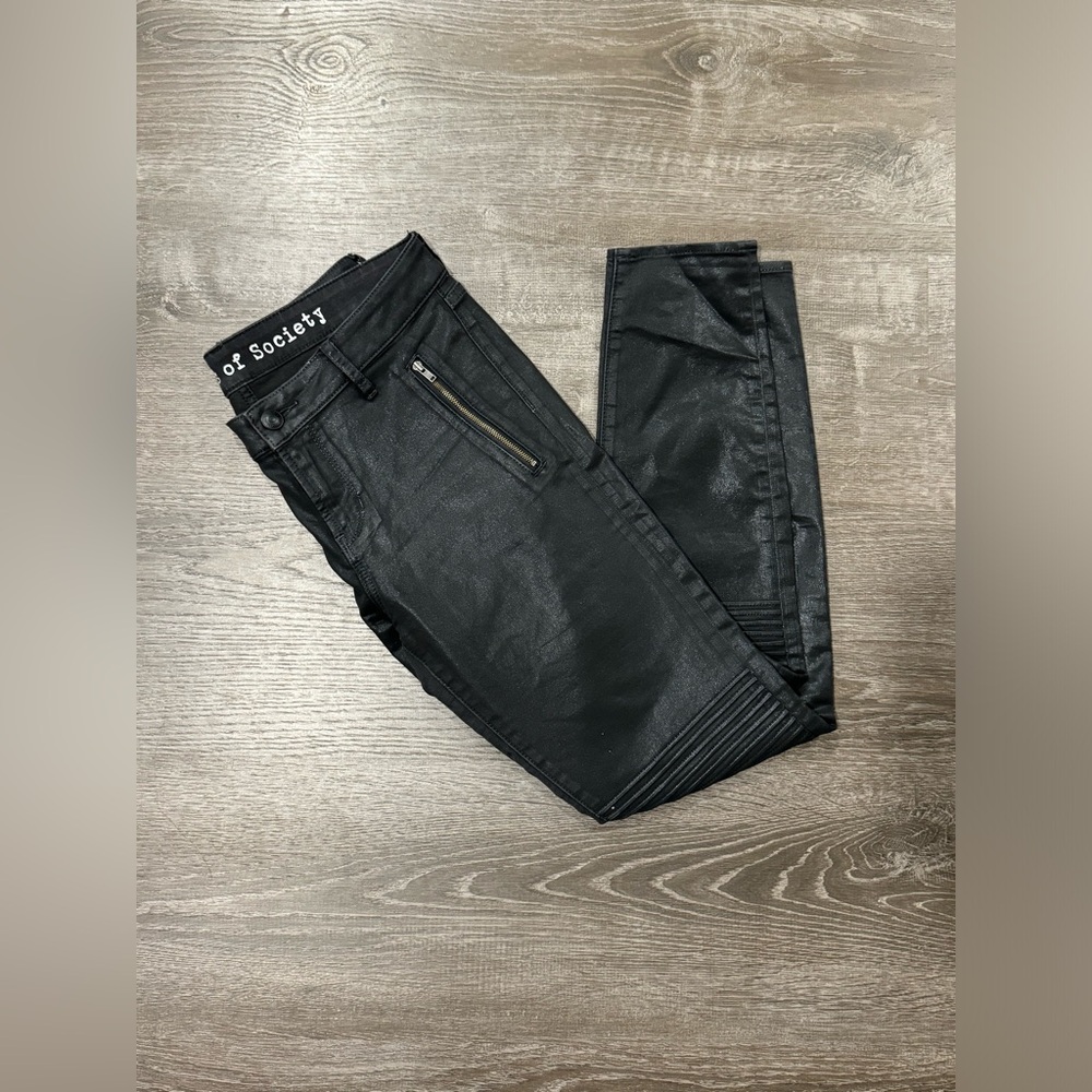 Articles Of Society 29 Black Mya Zip Motto Pants